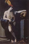 Guido Reni David with the Head of Goliath oil painting on canvas